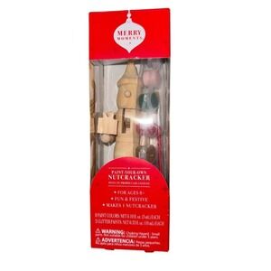 Merry Moment Paint Your Own Nutcracker Kit Holiday Craft Set Christmas craft set